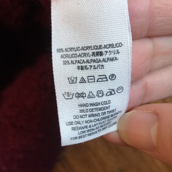 EVEREVE Free People maroon oversized v neck sweater Small - Picture 4 of 4